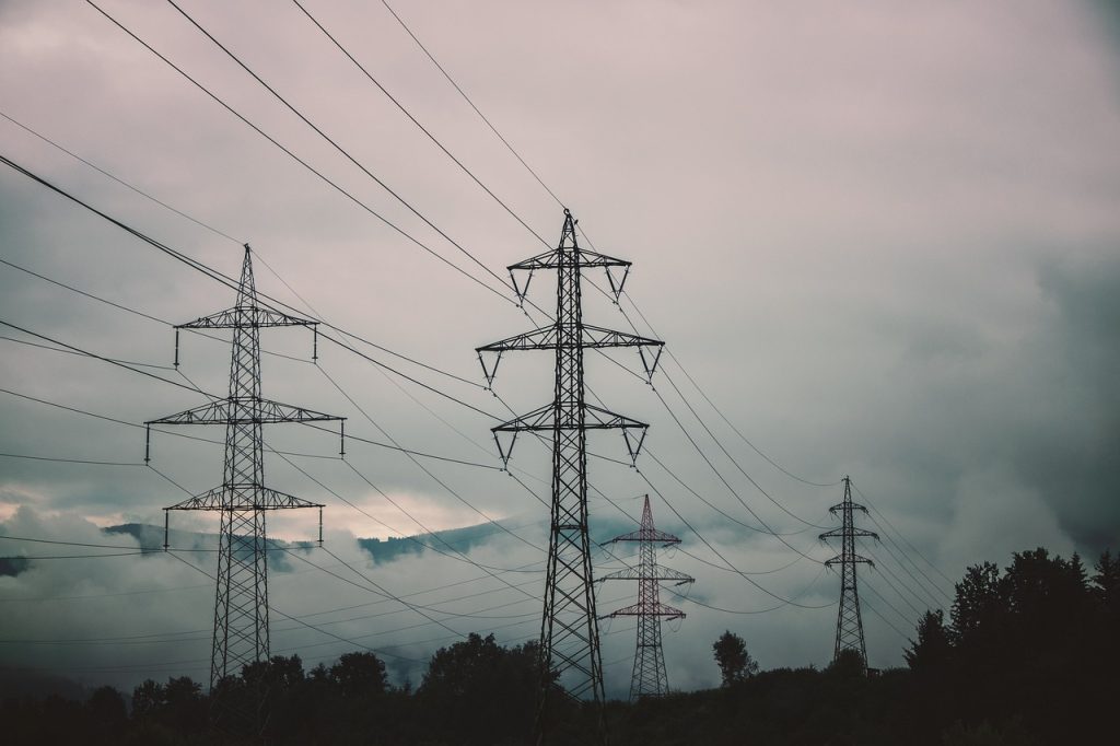 power pole, high voltage pylon, electric tower